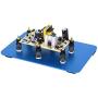 Toolour 6 Pieces PCB Circuit Board Holder ESD Safe - Metal Magnetic Fixture Tower On the Blue Steel Base for Electronic Boards Repairing Soldering Desoldering Rework