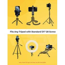 Phone Tripod Mount with V5 Bluetooth Remote, Mpow Universal Cell Phone Tripod Holder Mount Adapter, Smartphone Holder Clip Compatible with iPhone and All Phones, Camcorder, Selfie Monopod and More