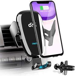 DM Wireless Car Charger 10W Qi Fast Charging Air Vent Car Phone Mount Automatic Clamping Cell Phone Holder Compatible with iPhone Xs Max/XR/XS/X/8 Plus, Samsung Galaxy S10/S10 Plus/S9/S8/S7/Note 9 10