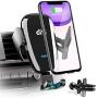 DM Wireless Car Charger 10W Qi Fast Charging Air Vent Car Phone Mount Automatic Clamping Cell Phone Holder Compatible with iPhone Xs Max/XR/XS/X/8 Plus, Samsung Galaxy S10/S10 Plus/S9/S8/S7/Note 9 10
