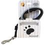 American Pet Supplies Black Retractable Leash for Dogs, Strong Durable Dog Leash with Plastic Casing and Nylon Reflective Belt for Safety