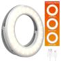 Selfie Light Ring Lights LED Circle Mini Light, Rechargeable 3 Light Modes Makeup Fill Light Cell Phone Tablet Laptop Camera Photography Livestream Video Lighting Clip