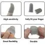 Iotton Finger Sleeves for Gaming [10 Pack], Anti-Sweat Breathable PUBG Finger Sleeves, Highly Sensitive Nano-Copper Fiber Material, Thumb Sleeves for PUBG/Rules of Survival/Call of Duty-White