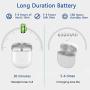 Wireless Earbuds Headphones Bluetooth Earbud 5.0 Ear Buds with Mic Smart Noise Reduction (Fast Charging Case) Pop-Up Auto Pairing Wireless Headphones Earbuds iPhone/Android/Airpods in Ear Earbud