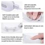 Neck Massager, Intelligent Portable Neck Massager with Heat, Cordless Smart Pulse Neck Massage, 3 Modes 15 Intensity Electric Neck Massage for Gift Women Men Home Office-White