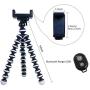 Kingneed Portable Flexible Cell Phone Octopus Tripod Phone Holder Selfie Tripod with Wireless Bluetooth Remote Shutte/Extendable Mount Holder