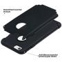 ULAK iPhone 6 Case Black, iPhone 6S Case, Slim Fit Dual Layer Soft Silicone & Hard Back Cover Bumper Protective Shock-Absorption & Skid-Proof Anti-Scratch Case for Apple iPhone 6/6S 4.7 inch-Black