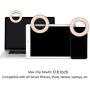 Whellen Selfie Ring Light for Phone Laptop Tablets Camera Photography Video, Rechargeable LED Clip On Light (Black)