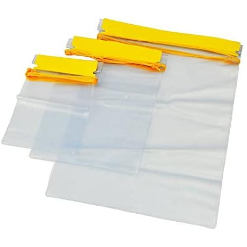 Meetory Clear Waterproof Bags Pouch Dry Bags for Camera Mobile Phone Maps Kayak Document Holder - 3 Piece Set Waterproof Plastic Pouch Utility Bags
