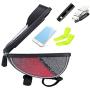 MOOZO Bike Handlebar Bag, Bike Phone Holder, Waterproof Bicycle Top Tube Pouch Pannier Cycling Frame Bags Bike Phone Mount Stand for iPhone Xs MAX XR X 8 7 6 6S Plus Samsung LG Smartphones Below 6