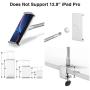 AboveTEK Heavy Duty Aluminum Gooseneck iPad Holder, Cell Phone Desk Mount Tablet Holder iPad Stand for Office Kitchen Bed, Fits 3.5"-10" iPad Android Tablet & Mobile iPhone X 11, Strong Flexible Arm