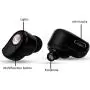 Mini Invisible Bluetooth Earbud,V4.1 Stereo Wireless Bluetooth Earphone with Built-in Mic,Sports Noise Cancelling in-Ear Headphone for iPhone Samsung and Other Android Phones (Black)