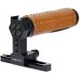 CAMVATE NATO Top Handle with 100mm Safety Rail for DSLR Camera Cage Camcorde Rig(Leather Grip)