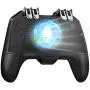[The Latest Version] Mobile Game Controller 4 Trigger with 4000mAh Power Bank Cooling Fan for PUBG/Call of Duty/Fotnite [6 Finger Operation] L1R1 L2R2 Gamepad Trigger for 4.7-6.5&quot iOS Android Phone