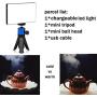 Chargeable Bicolor LED Video Light, USB Port Lithium Battery 4040mAh with Mini Tripod Ball Head,Photography Fill Lighting 3200-5600k Adjustable Dimmable Portable for Facebook Vlog tiktok YouTube Live