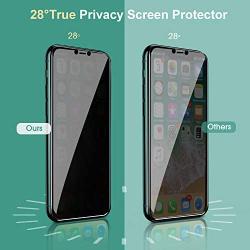 [2-Pack] OUNIER for iPhone 11 Pro Max/iPhone Xs Max 28°True Privacy Screen Protector,[Easy Frame] [Full Coverage] Anti-Spy Tempered Glass Screen Protector Compatible with Apple iPhone Xs Max [6.5"]