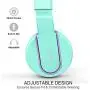 AILIHEN I35 Kid Headphones with Microphone Volume Limited Childrens Girls Boys Teens Lightweight Foldable Portable Wired Headsets for School Airplane Travel Chromebook Cellphones Tablets (Green)