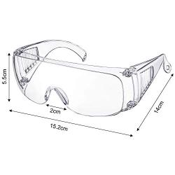 6 Packs Protective Polycarbonate Eyewear Clear Safety Goggles Anti-Fog Glasses with Impact Resistant Lens for Construction Laboratory Outdoor Eye Protection