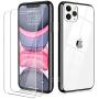 OULUOQI Compatible with iPhone 11 Pro Max Case 2019, Shockproof Clear Case with Hard PC Shield+Soft TPU Bumper Cover Cases for iPhone 11 Pro Max 6.5 inch.(Black)