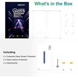 GESMA for Xiaomi Redmi Note 9 Pro/Note 9S/Note 9 Pro Max Screen Protector & Camera Lens Protector, [3 Screen Protectors+2 Camera Protectors]9H Tempered Glass for Xiaomi Redmi Note 9 Pro/Note 9S(Clear)