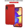Muokctm Samsung Galaxy A10E Case, with Tempered Glass Screen Protector, Slim Soft TPU Protective Rubber Bumper Case Cover for Samsung Galaxy A10E Phone (Red)
