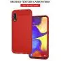 Muokctm Samsung Galaxy A10E Case, with Tempered Glass Screen Protector, Slim Soft TPU Protective Rubber Bumper Case Cover for Samsung Galaxy A10E Phone (Red)