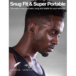 VersionTECH. TWS Wireless Earbuds Bluetooth Earphones with Built-in Mic Portable Charging Case Splash Resistant, Stereo Hi-Fi in-Ear Headphones for Gym Running Sports Music iOS Android Smartphone