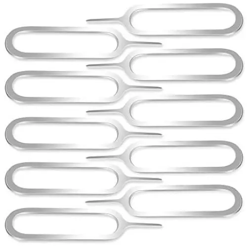 iPhone Compatible Sim Card Tray Removal Tool (Pack of 10) | Sim Card Pin | Sim Card Tool Compatible with iPhone X, 8, 7, 6, iPads, Samsung Note 9, 8, S9, S8, S7 / Sony, Huawei, HTC & All Smartphones iPhone Compatible Sim Card Tray Removal Tool (Pack of 10) | Sim Card Pin | Sim Card Tool Compatible with iPhone X, 8, 7, 6, iPads, Samsung Note 9, 8, S9, S8, S7 / Sony, Huawei, HTC & All Smartphones