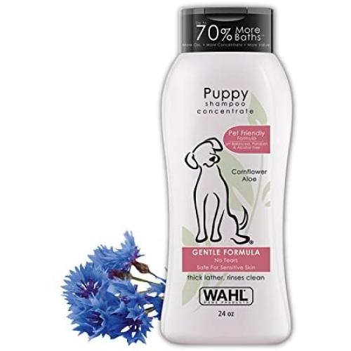 Wahl Gentle Puppy Shampoo for Pets – Cornflower & Aloe with 100% Natural Ingredients for Grooming Dirty Dogs – 24 Oz