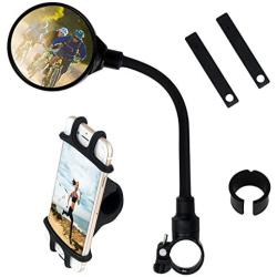 Bike Rear View Mirror Bike Mirror Bike Phone Mount Adjustable Universal Silicone Phone Stand Adjustable Shockproof