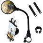 Bike Rear View Mirror Bike Mirror Bike Phone Mount Adjustable Universal Silicone Phone Stand Adjustable Shockproof