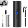 CYCPLUS Rechargeable Portable Air Compressor Tire Inflator Electric Pump 12V DC with Digital Gauge LCD Display Emergency LED Light Hand Held 150PSI High Pressure for Car Bike and Other Inflatable A5