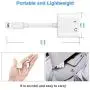 Headphone Adapter for iPhone 3.5mm Car Charger Dongle 2 in 1 Cable Car Charger Aux Cord for iPhone 11 Pro/Xs Max/XR/8/Plus/7/7Plus Audio Splitter Accessory Connector Earphone Support All iOS