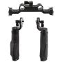 CAMVATE Leather Handle 15mm Rod Shoulder Mount Rig with Rosette Standard Accessory for DSLR(Black,M6 Thread,31.8 mm)