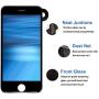 Screen Replacement Compatible with iPhone 8 Plus Full Assembly - LCD 3D Touch Display Digitizer with Sensors and Front Camera, Fit Compatible with iPhone 8 Plus (Black)