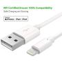 iPhone Charging Cable - MFi Certified Lightning Cable - Novtech 3Pack 3FT 6FT 9FT USB Charging Cable for iPhone 11 Pro XR Xs Max X 8Plus 7Plus 6S Plus 6 5S iPad and More - White