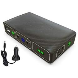 HALO Bolt Wireless Laptop Power Bank - 44400 mWh Portable Phone Laptop Charger Car Jump Starter with AC Outlet and Car Charger, Black Graphite
