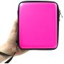 ADVcer 2DS Case, EVA Waterproof Hard Shield Protective Carrying Case with Hand Wrist Strap and Double Zipper for Nintendo 2DS (Fuchsia)