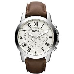 Fossil Mens Grant Stainless Steel Chronograph Quartz Watch