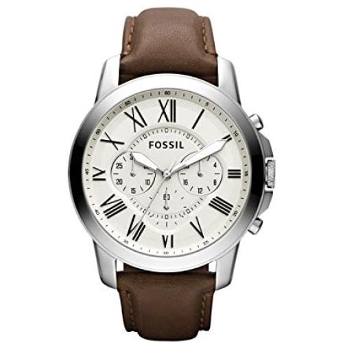 Fossil Mens Grant Stainless Steel Chronograph Quartz Watch