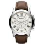 Fossil Mens Grant Stainless Steel Chronograph Quartz Watch
