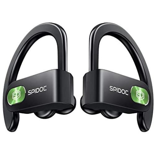 Bluetooth Headphones, Spidoc 5.0 Auto Pairing Deep Bass HiFi Stereo Sound True Wireless Earbuds in Ear Bluetooth Earphones Binaural Call Headset with Built in Mic and Charging Case for Sports Running