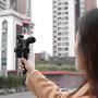 Skyreat Aluminum External Microphone Mount Holder for DJI Osmo Pocket Accessories,with 2 Cold Shoe Interface & 1/4" Screw Hole Support Led Light & Tripod Mount