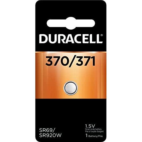 Duracell - 370/371 1.5V Silver Oxide Button Battery - Long-Lasting Battery - 1 Count