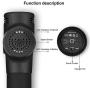 Percussion Massager, Handheld Cordless Deep Tissue Massage Gun for Muscle Relief and Recovery, Powerful Quiet Electric Drill Massager Includes 6 Heads and Portable Carrying Case - Black