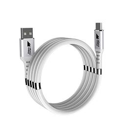 Majuzo Charger - Automatic Magnetic Retractable Self Winding USB-C Mobile Phone Charging Cable; Compatible with Computer, Android and iOS; Power Output is 5V at 2.1A