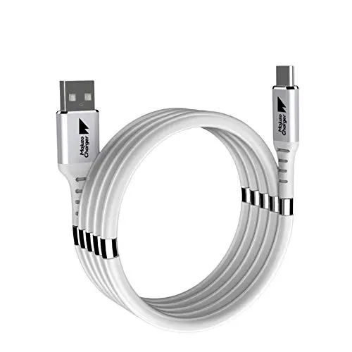 Majuzo Charger - Automatic Magnetic Retractable Self Winding USB-C Mobile Phone Charging Cable; Compatible with Computer, Android and iOS; Power Output is 5V at 2.1A Majuzo Charger - Automatic Magnetic Retractable Self Winding USB-C Mobile Phone Charging Cable; Compatible with Computer, Android and iOS; Power Output is 5V at 2.1A