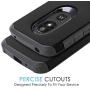 CasemartUSA Phone Case for [Motorola Moto E5 (XT1920DL)], [DuoTEK Series][Black] Shockproof Cover [Impact Resistant][Defender] for Moto E5 (Tracfone, Simple Mobile, Straight Talk, Total Wireless)