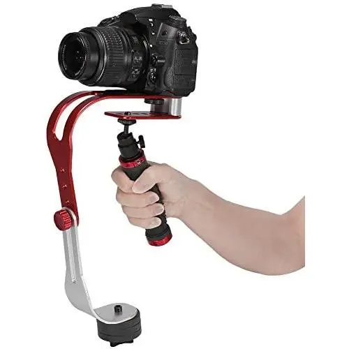 eoocvt Pro Handheld Steadycam Video Stabilizer Handle Grip Steady Support for Canon Nikon Sony Camera Cam Camcorder DV DSLR - Rubber Handle