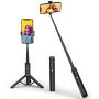 ATUMTEK Bluetooth Selfie Stick Tripod, Mini Extendable 3 in 1 Aluminum Selfie Stick with Wireless Remote and Tripod Stand 270 Rotation for iPhone 11/11 Pro/XS Max/XS/XR/X/8/7, Samsung and Smartphone